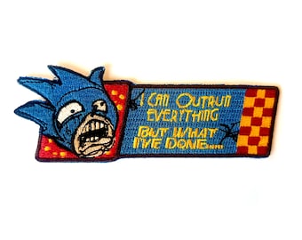 Sanic Panic - Iron-On Gaming Parody Patch