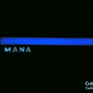 May include: A blue progress bar with the word "MANA" underneath. The bar is filled to the right, indicating progress.