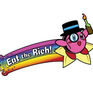 Eat the Rich - Punk Vinyl Decal - Anticapitalist Stickers