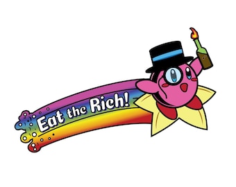 Eat the Rich - Punk Vinyl Decal - Anticapitalist Stickers