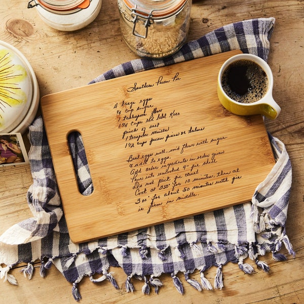 Handwritten Recipe Cutting Board | Engraved Recipe | Mothers day gift | custom cutting board | Personalized |Grandmas handwriting |3dcarving