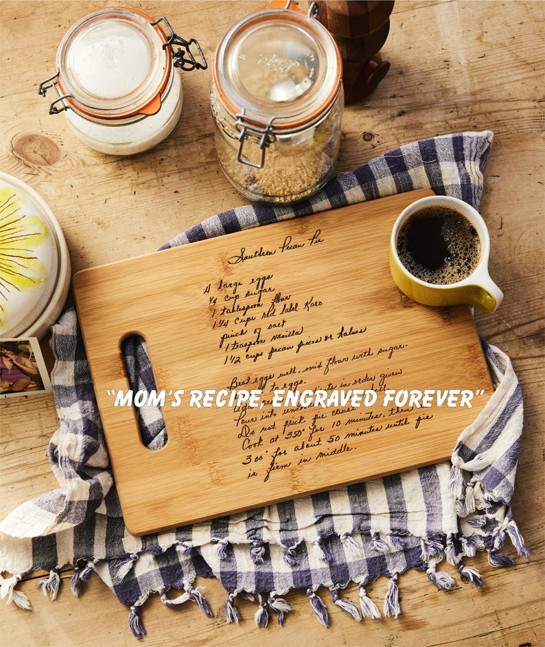 Handwritten Recipe Cutting Board