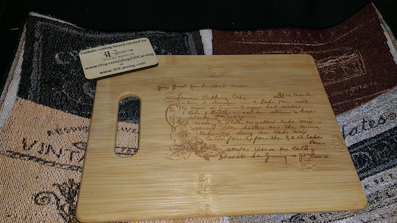 Custom Cutting Board Engraved With Kid’s Signatures For Teachers