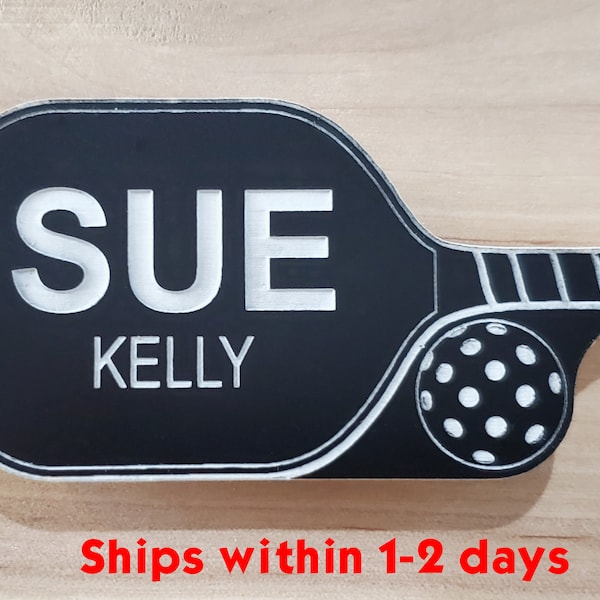 Pickleball Name Tags Etsy