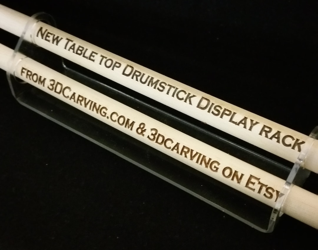 Drumstick Display Rack and Drumstick Holder for a Single Pair of