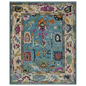 Modern Oushak Hand Tufted Rug – Vibrant Wool Carpet – Traditional Turkish Style – Custom Area Rug for Living Room or Bedroom