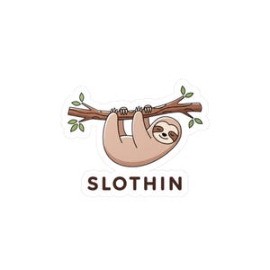 Sloth Vinyl Decal, Sloth Laptop Sticker, Cute Sloth Decal, Animal Vinyl Sticker, Sloth Car Decal, Sloth Window Decal