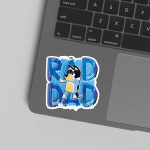 Rad Dad Sticker - Sticker for Dads - Fathers Day Gift for Girl Boy Dad - Funny Daddy Sticker - Best Dad Ever