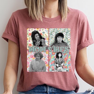 Maglietta &quot;Mamma con vibrazioni anni &#39;90&quot;, Maglietta &quot;Vita da mamma cool&quot;, Maglietta &quot;Mamma divertente alla moda&quot;, Magliette &quot;Mamma retrò&quot;, Regalo per la festa della mamma, Maglione &quot;Mamma cool&quot;, Maglietta &quot;Sitcom TV anni 2000&quot;