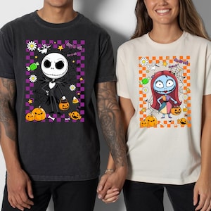 Jack And Sally Halloween Couple Shirt, Nightmare Before Halloween Sweater, Jack Skellington The Sally T-shirt , Halloween Costume Matching