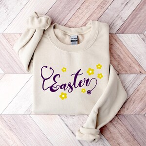 Easter Bunny Nurse Sweatshirt, Easter Nurse Shirt for Women, Cute Nursing School Shirt, Funny Easter Hoodie, Nursing School Tee Easter Gift
