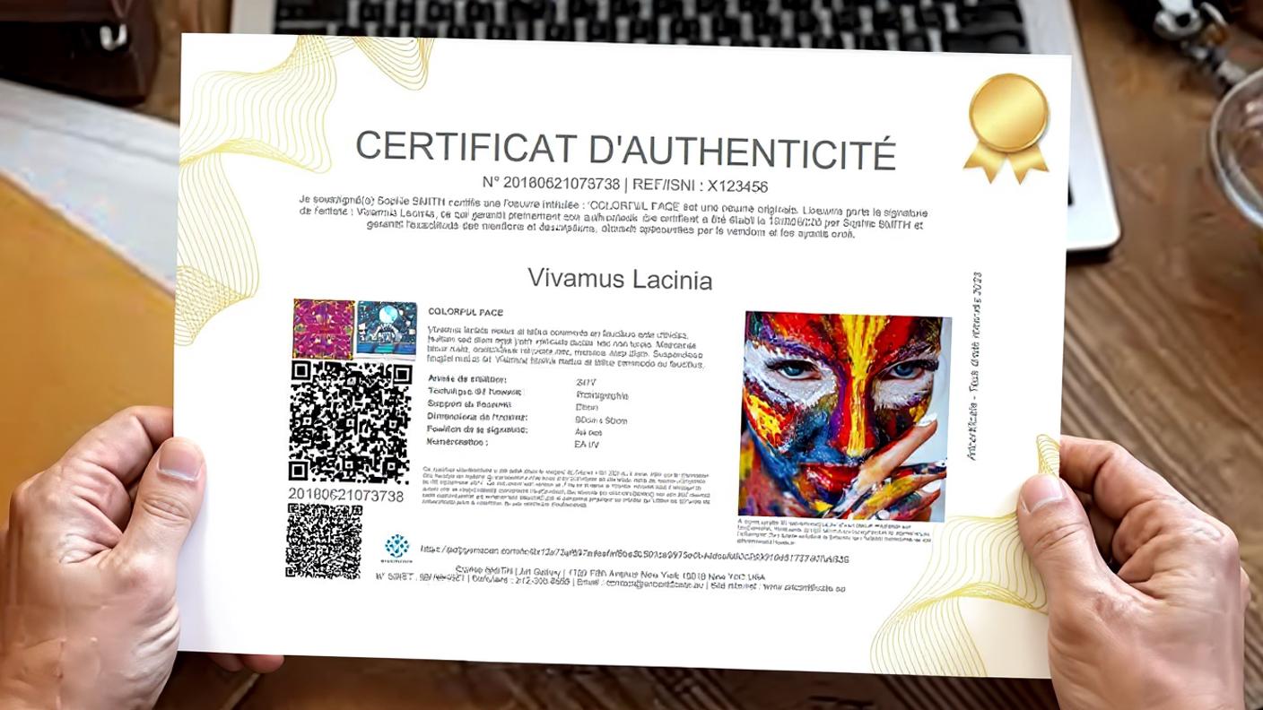 Qr Code Autograph Authentification Certificate of Authenticity for Artists – QR Code & Database ...