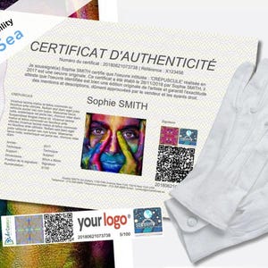 Certificate of Authenticity for Artists – QR Code & Database Registration