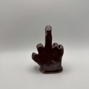 Handmade Ceramic Middle Finger Sculpture