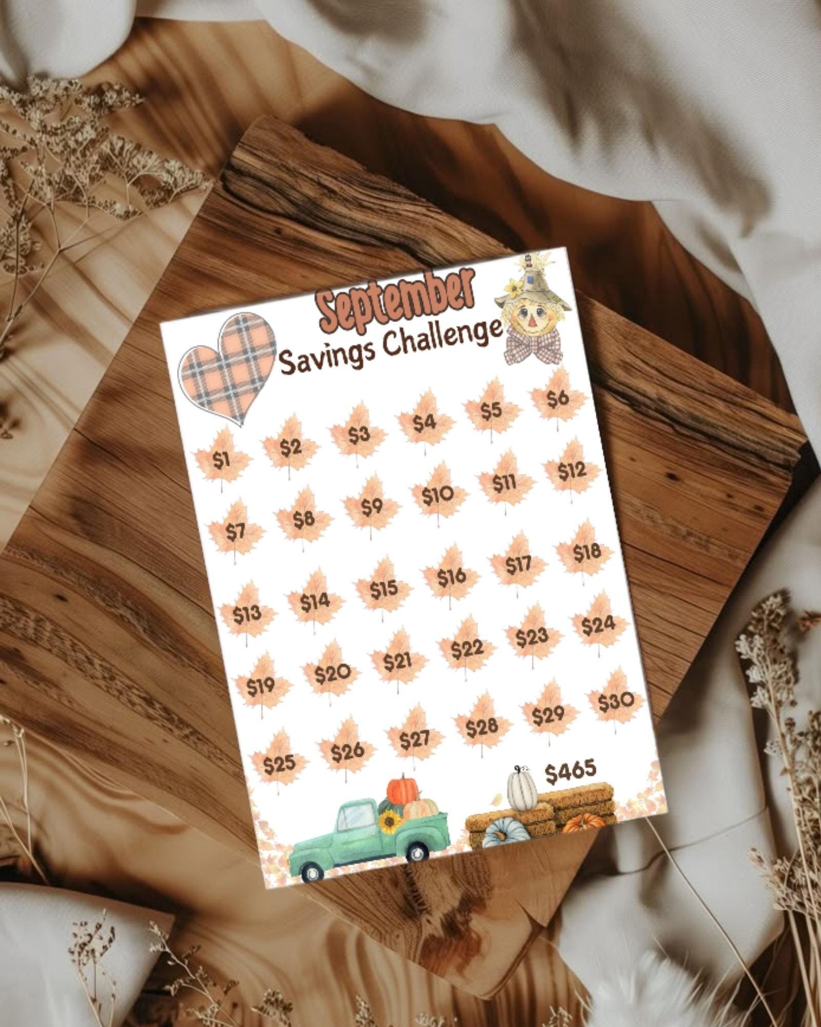 September Savings Challenge | Monthly Savings Challenge | Instant ...