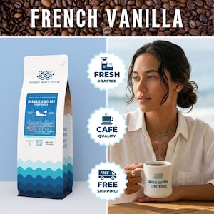 French Vanilla Coffee – Lightly Flavored | Fresh Roasted to Order | Small Batch Specialty Coffee | Whole Bean or Ground | FREE SHIPPING