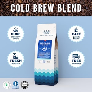 Cold Brew Coffee Blend – Smooth & Low Acidity | Fresh Roasted to Order | Small Batch Specialty Coffee | Whole Bean or Ground | FREE SHIPPING