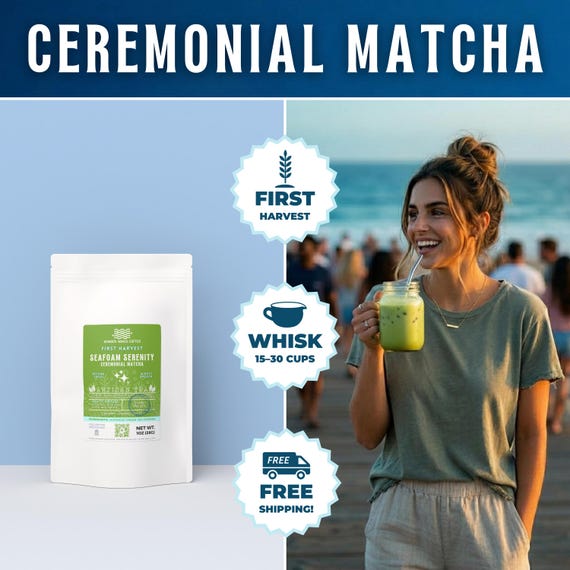 Ceremonial Matcha Powder – Premium Artisan Japanese Green Tea | Single-Origin Spring Harvest | Creamy & Smooth | 1 oz / 28g | FREE SHIPPING
