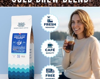 Cold Brew Coffee Blend – Smooth & Low Acidity | Fresh Roasted to Order | Small Batch Specialty Coffee | Whole Bean or Ground | FREE SHIPPING