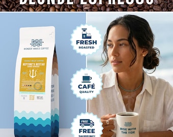 Blonde Espresso Coffee – Light Roast | Smooth | Fresh Roasted to Order | Small Batch Specialty Coffee | Whole Bean or Ground | FREE SHIPPING