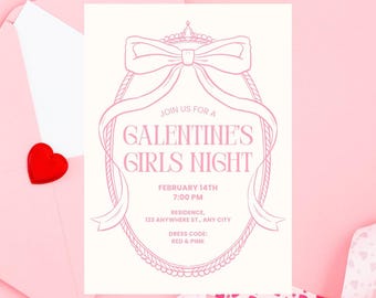 Galentines Girls Night Bow Theme