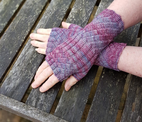Fingerless Gloves Hand Warmers Wrist Warmers. Hand Dyed 100