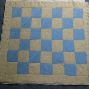 Cot Crib Stroller Blanket / Baby Shawl Afghan Hand Knit. FREE SHIPPING.