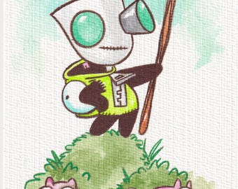 Shepherd Guy - Watercolor Original