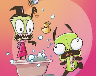 Bath Time - Autographed Print