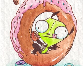 Donut Relax - Watercolor Original
