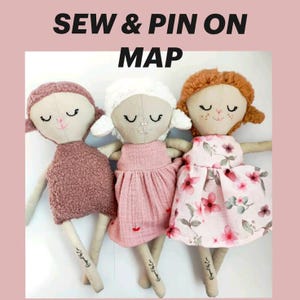 Sheep Doll Sewing Pattern, Beginner Stuffed Animal Tutorial (PDF Download)