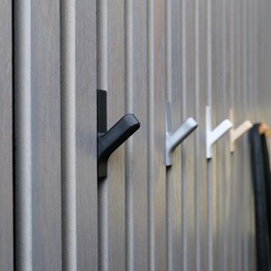 Acoustic Panel Hooks Black Rack, decorative panel 3D Printed, Hanger for Panels, Modern wall panels hooks, akupanel accessories image 3