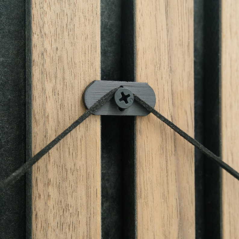 Adjustable Picture Hook for Acoustic Panels, Non-Damaging Slat Wall Picture Hanger for Wood Panel Walls & Studio DecorAcoustic Panel Hooks image 1
