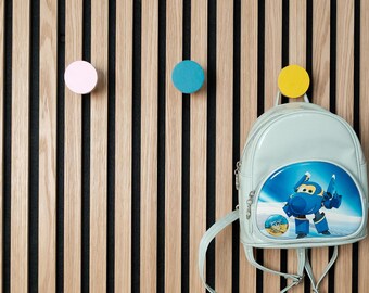 Ganchos coloridos para paneles acústicos, ganchos redondos de madera para paneles de pared, ganchos personalizados para decoración de paneles, montaje de paneles acústicos, gancho para paneles insonorizados.