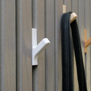 Acoustic Panel Hooks Black Rack, decorative panel 3D Printed, Hanger for Panels, Modern wall panels hooks, akupanel accessories image 13