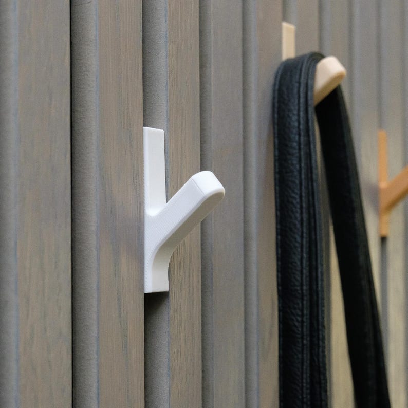 Acoustic Panel Hooks Black Rack, decorative panel 3D Printed, Hanger for Panels, Modern wall panels hooks, akupanel accessories image 13
