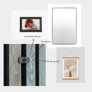 Adjustable Picture Hook for Acoustic Panels, Non-Damaging Slat Wall Picture Hanger for Wood Panel Walls & Studio DecorAcoustic Panel Hooks image 14