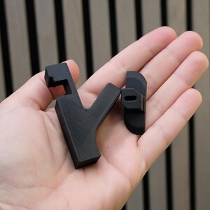 Acoustic Panel Hooks Black Rack, decorative panel 3D Printed, Hanger for Panels, Modern wall panels hooks, akupanel accessories image 5