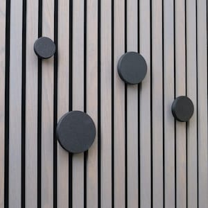 AkustikpaneelHaken Schwarzes Rack, Dekoratives 3D-gedrucktes Paneel, Akustik Lamellenwandhaken, moderne Wandpaneelhaken, Akupanel-Zubehör