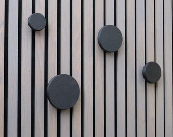 Ganchos para paneles acústicos, color negro, panel decorativo impreso en 3D, ganchos para paneles acústicos, ganchos para paneles de pared modernos, accesorios akupanel