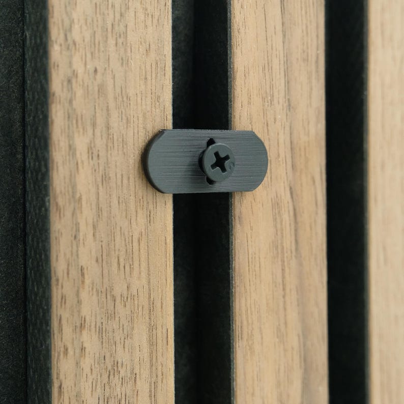 Adjustable Picture Hook for Acoustic Panels, Non-Damaging Slat Wall Picture Hanger for Wood Panel Walls & Studio DecorAcoustic Panel Hooks image 11