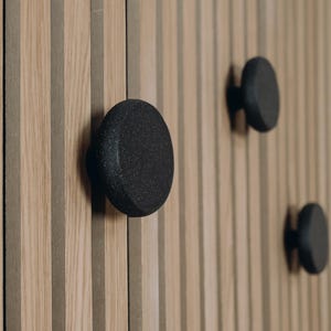 Glitter Black Acoustic Panel Hooks, 3D Printed Decorative Wall Rack, Modern Acoustic Slat Wall Hooks, Akupanel Accessories