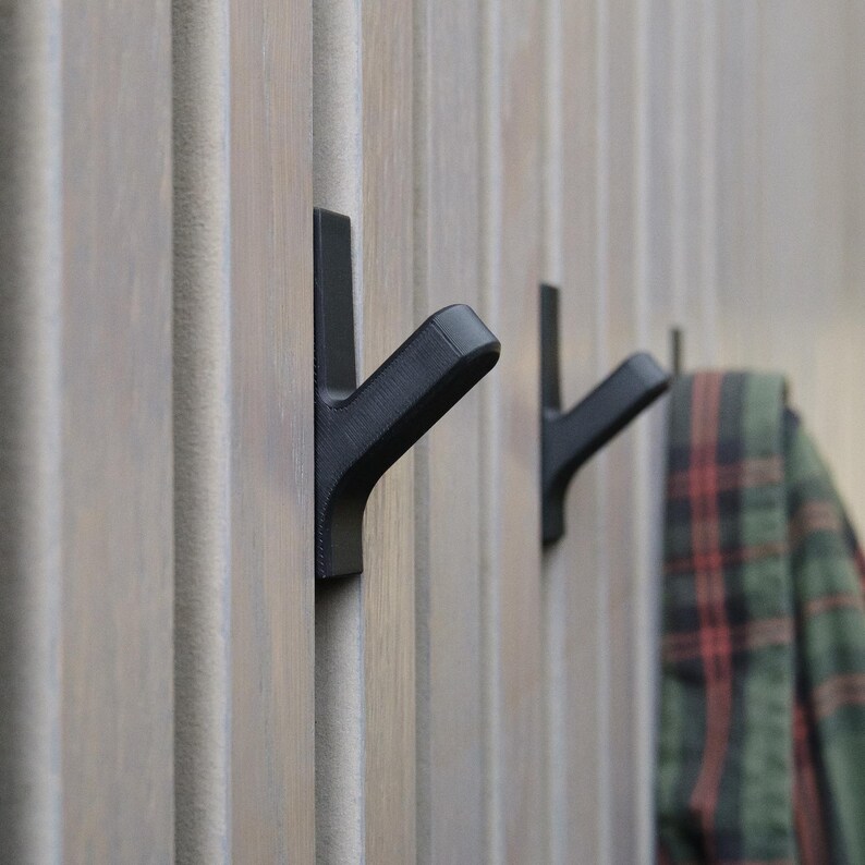 Acoustic Panel Hooks Black Rack, decorative panel 3D Printed, Hanger for Panels, Modern wall panels hooks, akupanel accessories image 19