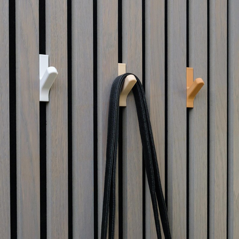 Acoustic Panel Hooks Black Rack, decorative panel 3D Printed, Hanger for Panels, Modern wall panels hooks, akupanel accessories image 11