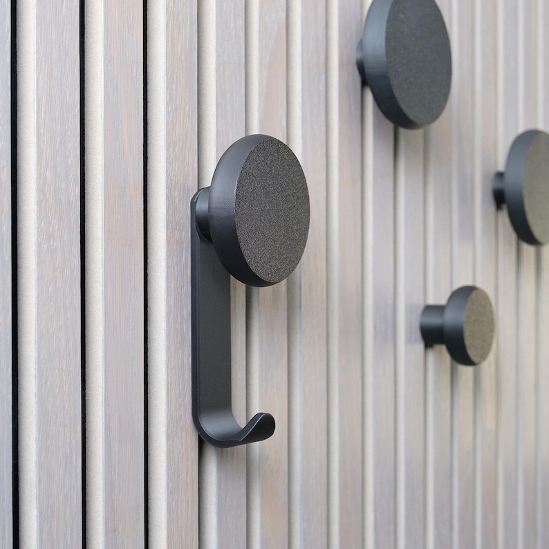 Ganchos para paneles acústicos, color negro, panel decorativo impreso en 3D, ganchos para paneles acústicos, ganchos para paneles de pared modernos, accesorios akupanel imagen 8