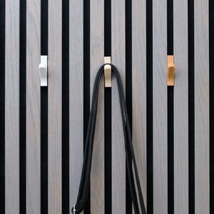 Acoustic Panel Hooks Black Rack, decorative panel 3D Printed, Hanger for Panels, Modern wall panels hooks, akupanel accessories image 12
