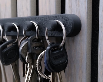 Slat Wall Key Holder for Acoustic Panels, Minimalist Key Rack for