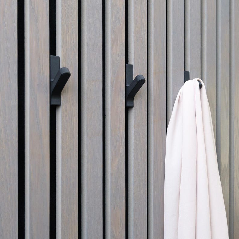 Acoustic Panel Hooks Black Rack, decorative panel 3D Printed, Hanger for Panels, Modern wall panels hooks, akupanel accessories image 17