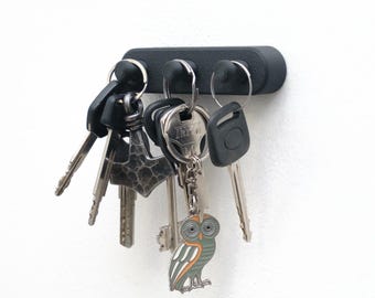 Llavero minimalista de pared, moderno colgador de llaves para entrada, adhesivo sin taladro, organizador de llaves pequeño, con ganchos de pared.