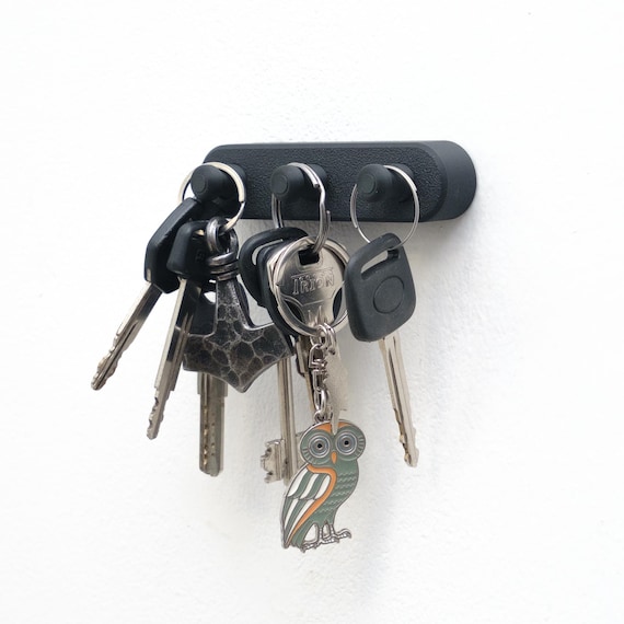 Minimalist Key Holder for Wall, Modern Entryway Key Rack, Adhesive Key Hanger No Drill, Small Key Organizer, Wall Mounted Hook Rack